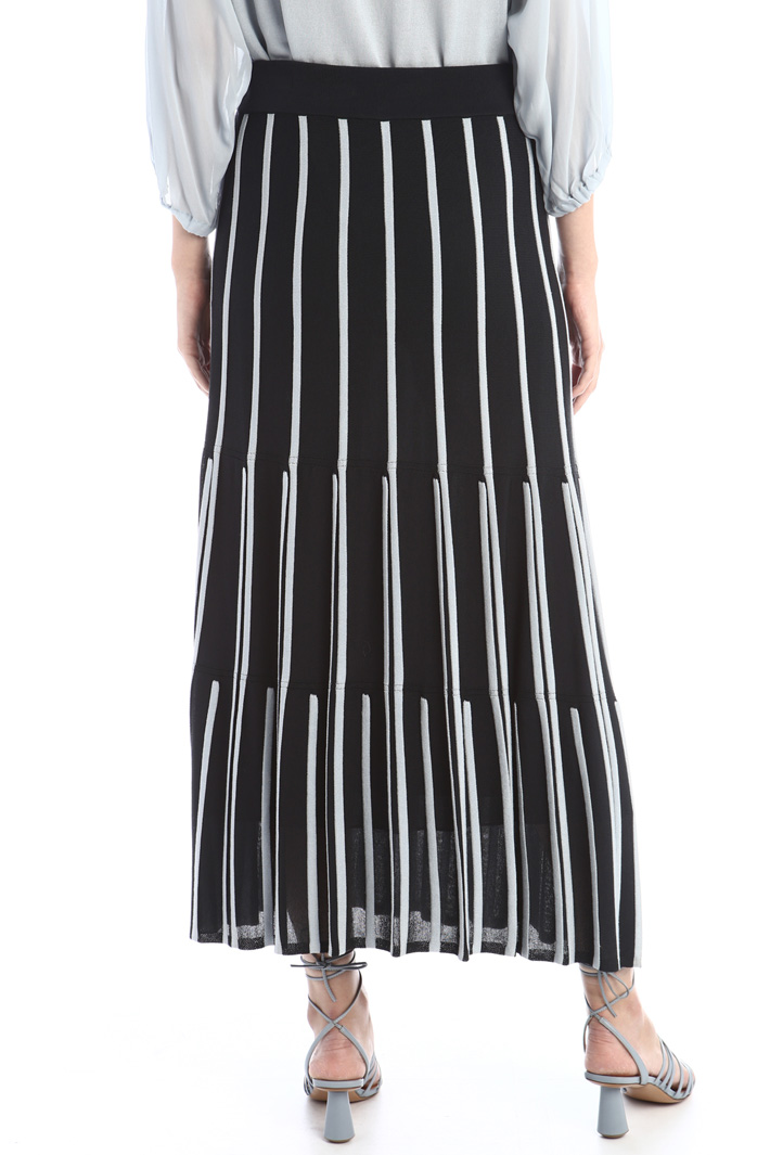 Gonna fluida in maglia - BLU CELESTE - Fashion Market - 2