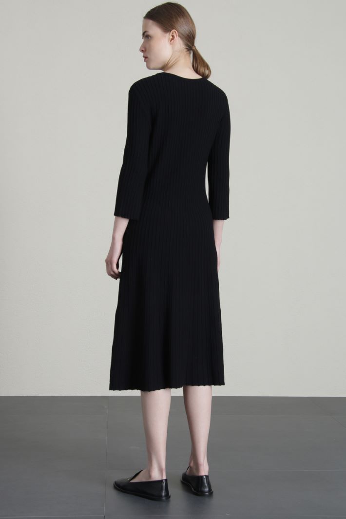 Abito in maglia di viscosa - NERO - Fashion Market - 4