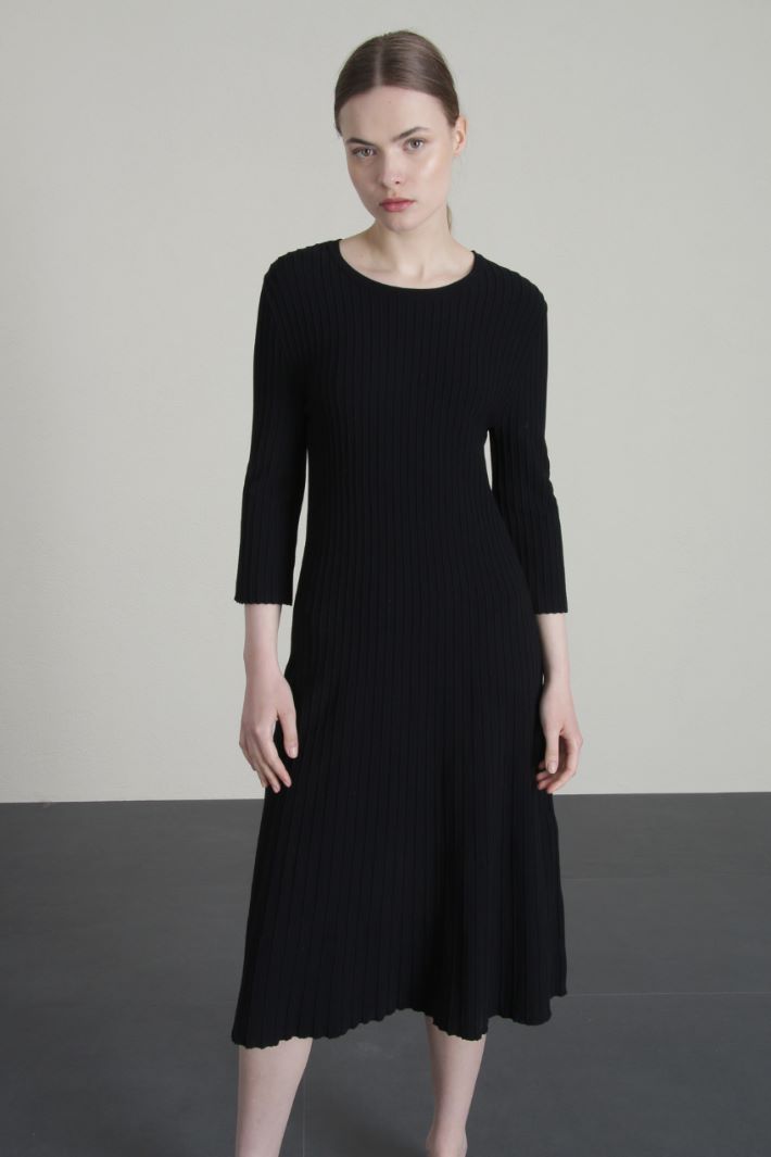 Abito in maglia di viscosa - NERO - Fashion Market - 2