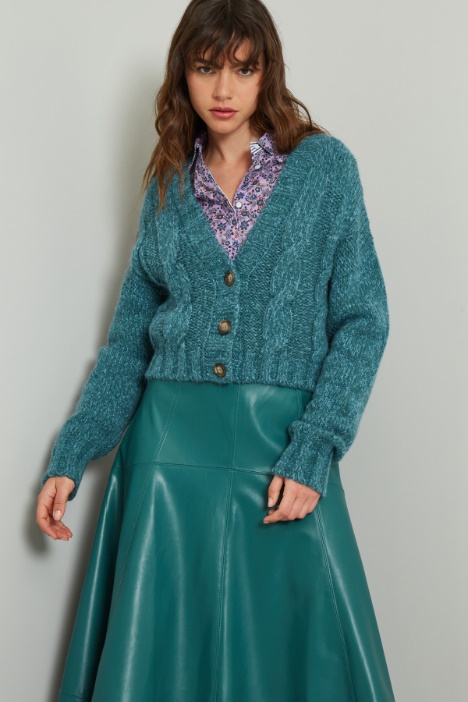 Cardigan in alpaca e mohair - Fashion Market