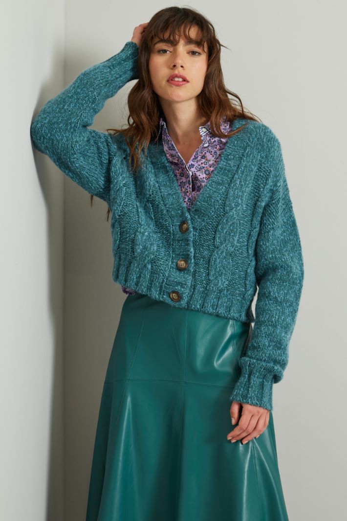 Cardigan in alpaca e mohair - OTTANIO - Fashion Market - 3