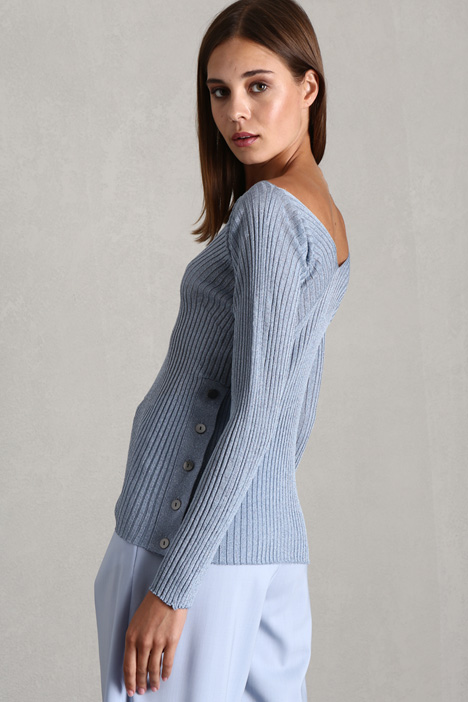 Maglia aderente in fibra lamè - Fashion Market