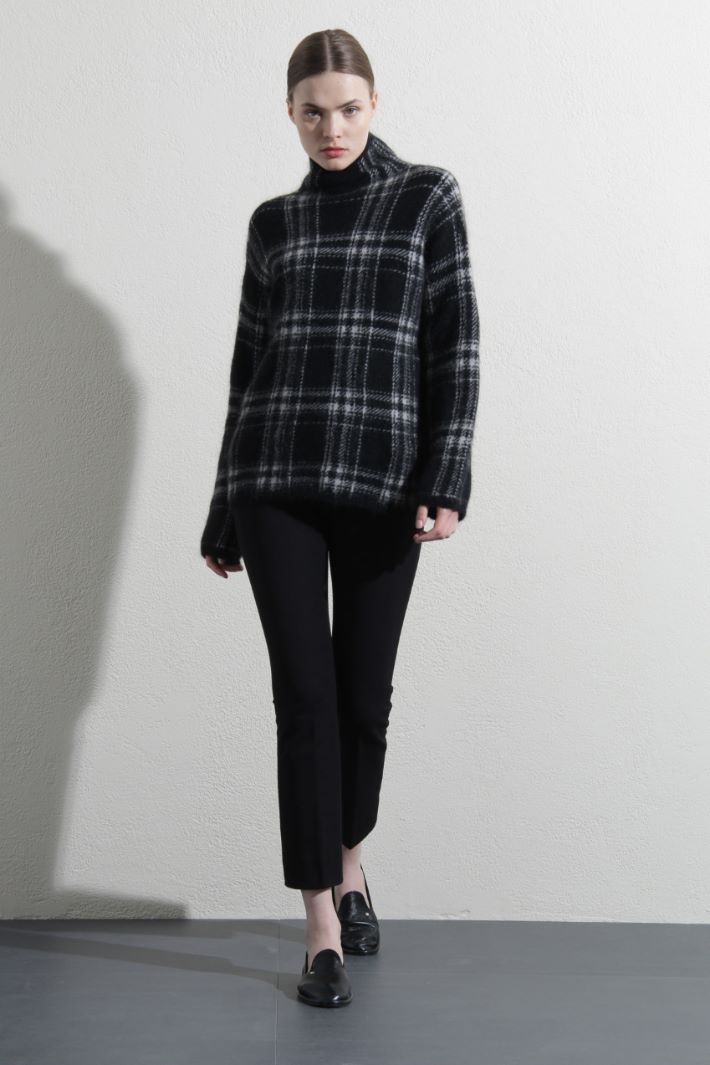 Maglia in mohair e lana  - NERO BIANCO - Fashion Market - 4