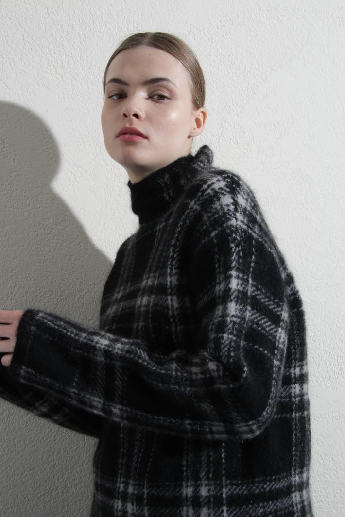Maglia in mohair e lana  - NERO BIANCO - Fashion Market - 3