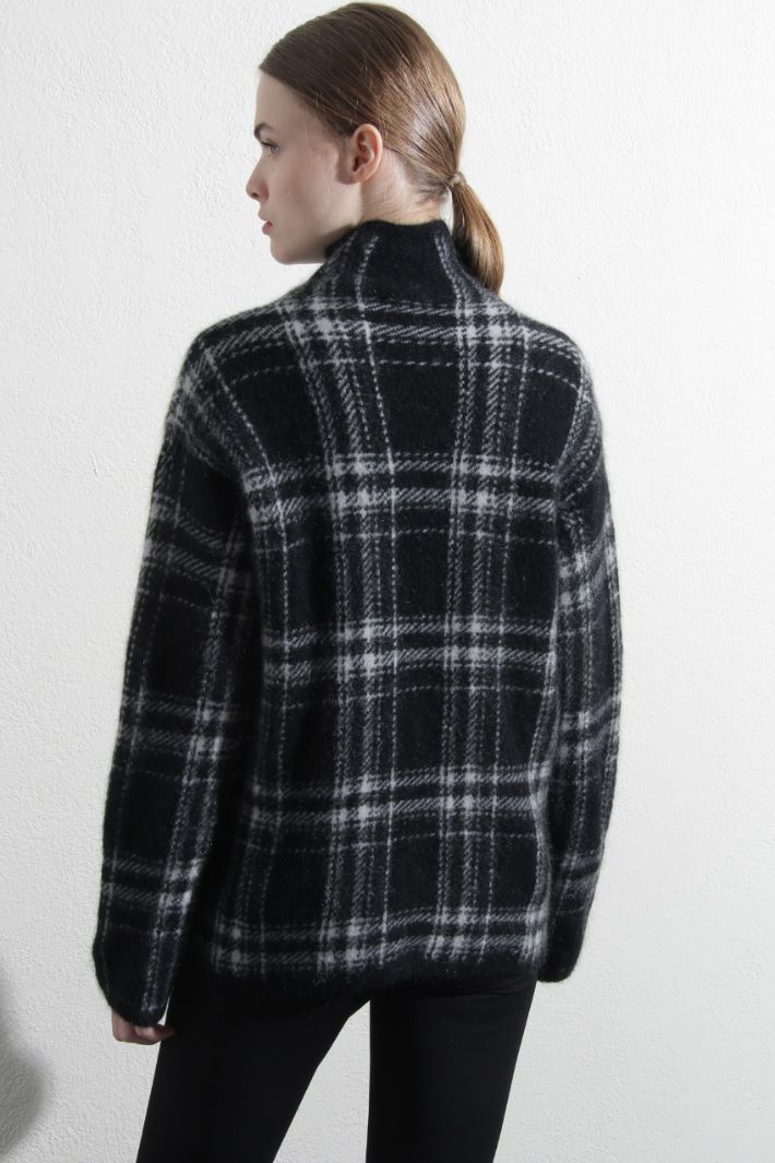 Maglia in mohair e lana  - NERO BIANCO - Fashion Market - 2