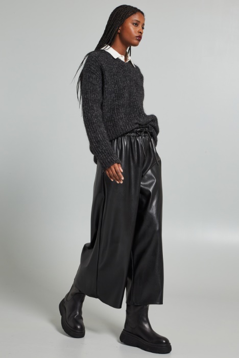 Maglia in mohair a coste - Fashion Market