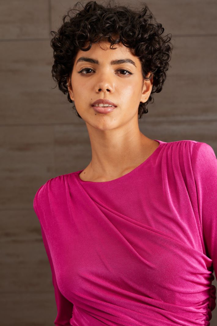 Tubino corto in jersey - MAGENTA - Fashion Market - 2