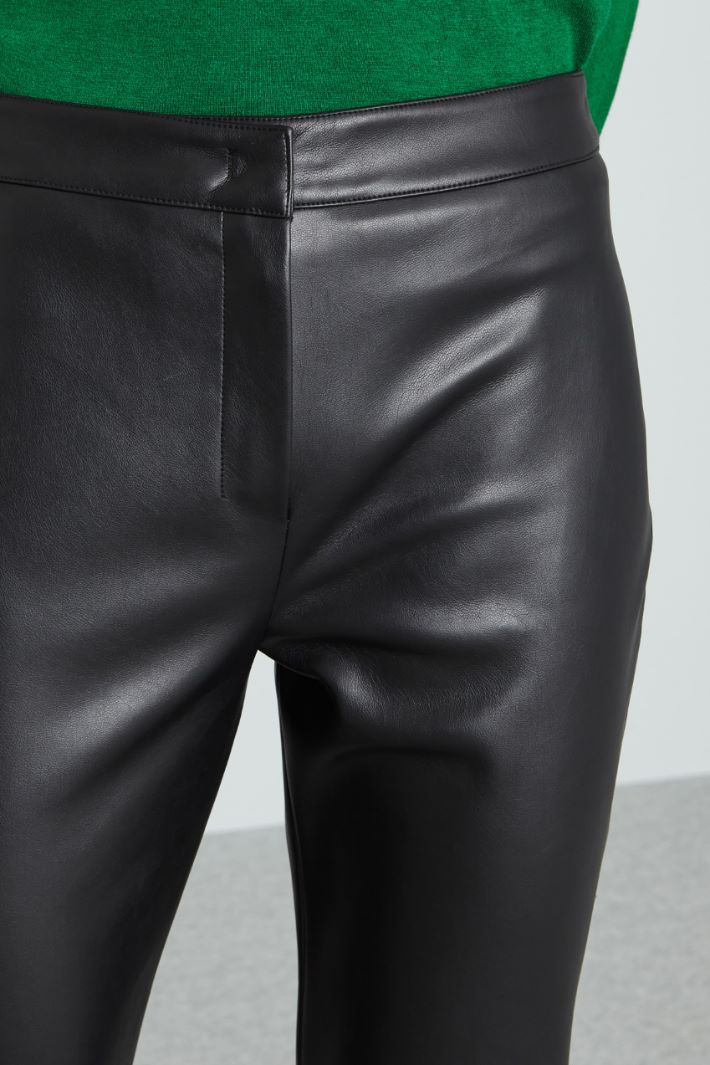 Pantalone effetto spalmato - NERO - Fashion Market - 3