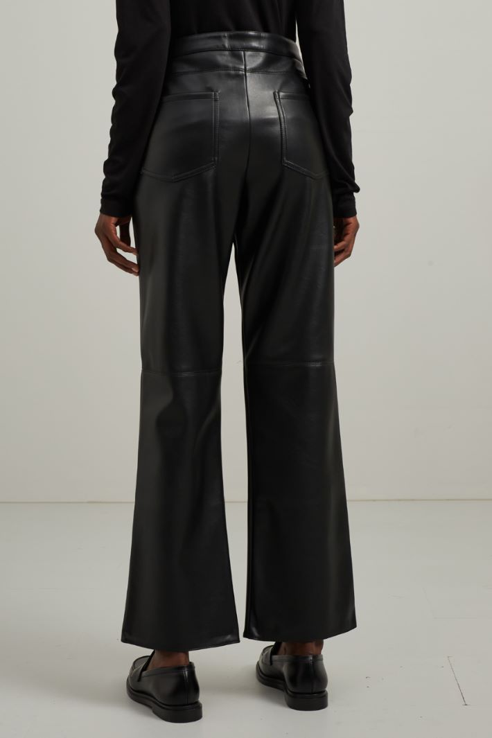 Pantaloni in similpelle - NERO - Fashion Market - 4