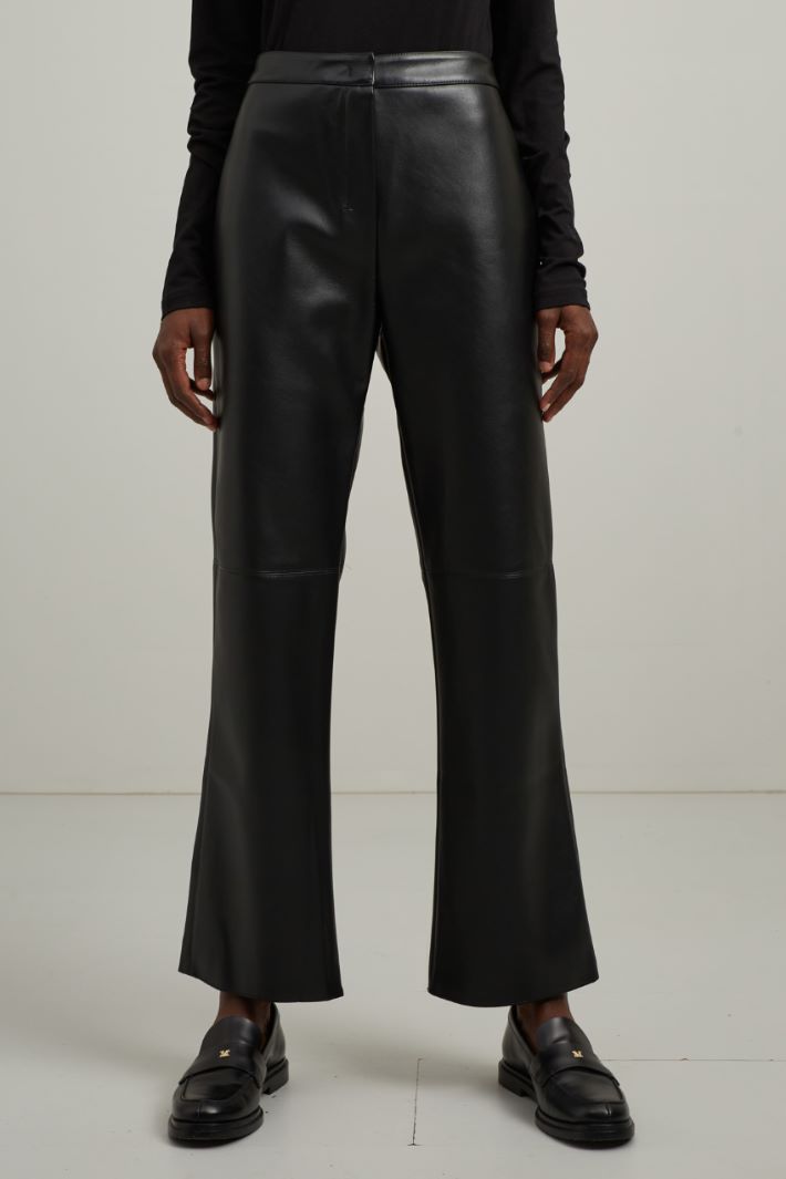 Pantaloni in similpelle - NERO - Fashion Market - 2