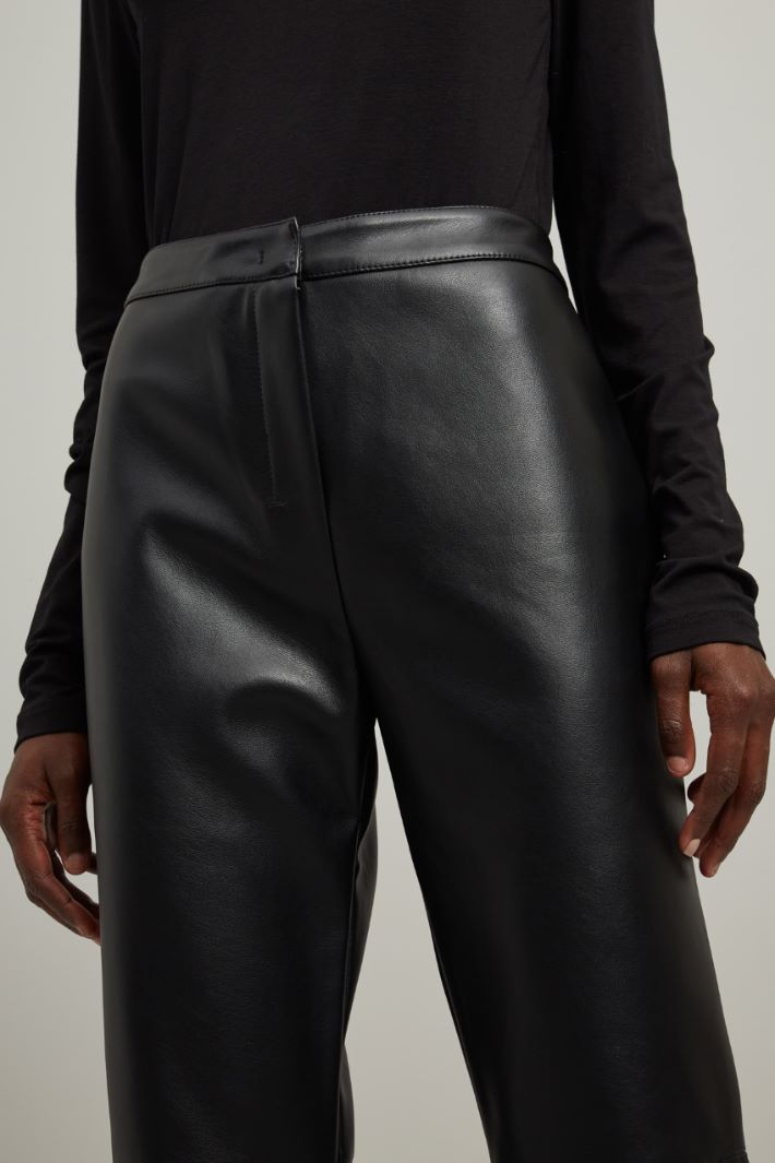 Pantaloni in similpelle - NERO - Fashion Market - 3