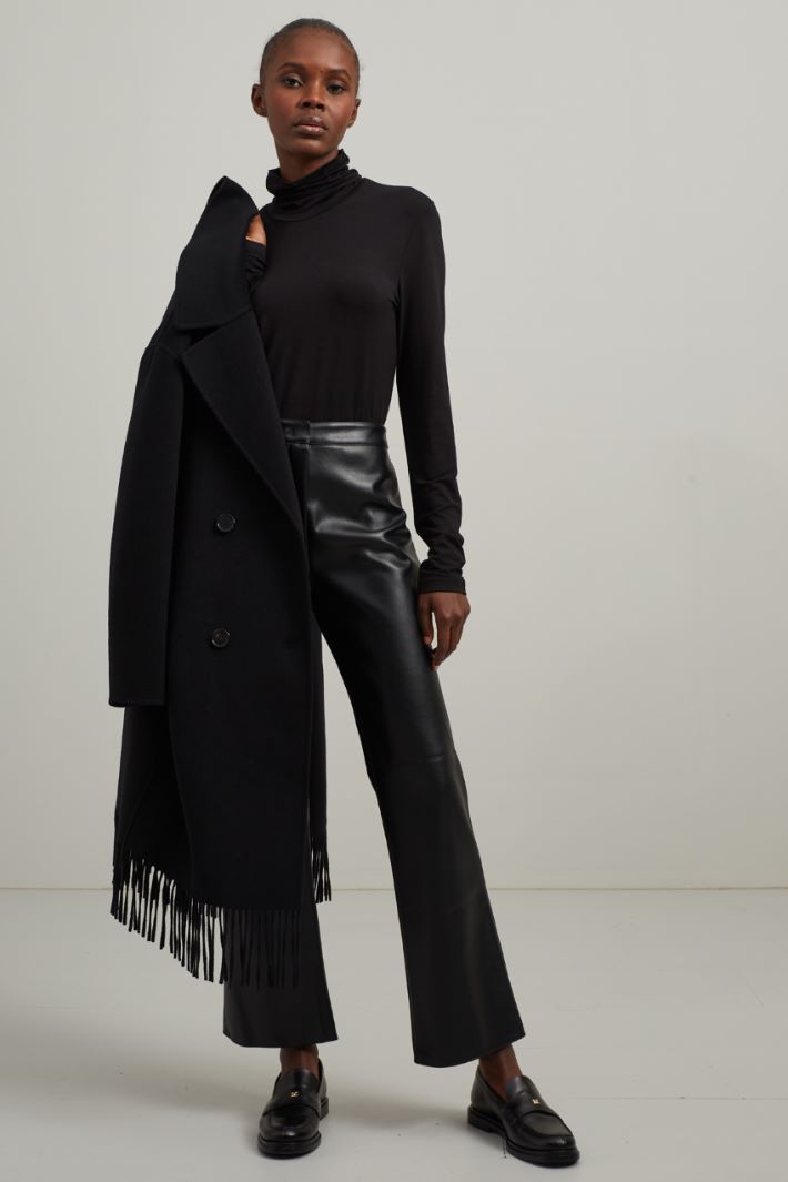 Pantaloni in similpelle - NERO - Fashion Market