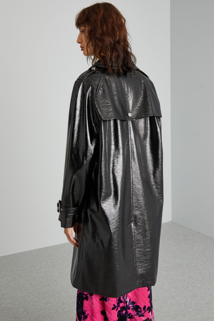 Trench in vernice - NERO - Fashion Market - 4