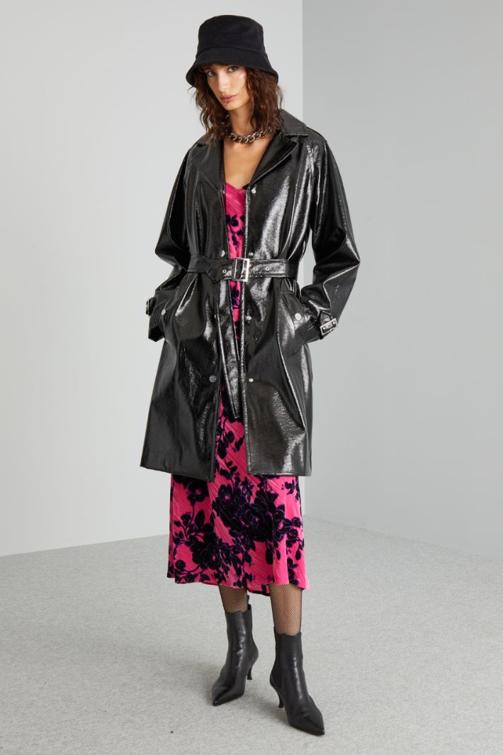 Trench in vernice - NERO - Fashion Market