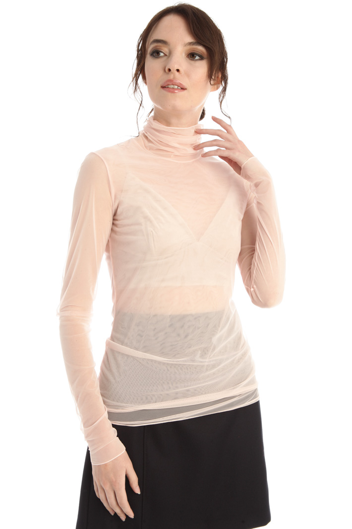 Top in jersey tulle - ROSA - Fashion Market