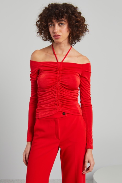 Top aderente con arricciatura - Fashion Market